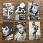 6 MISC FEMALE MOVIE STAR OVERSIZE PHOTO CARDS COMB SHIP NO RESERVE CB