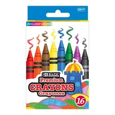 BAZIC Crayons 16-Count, Non Toxic Drawing Crayon (16/Pack), 24-Packs
