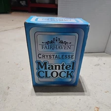 Quartz Plastic Elegant Mantle Clock. Fairhaven Crystalesse 