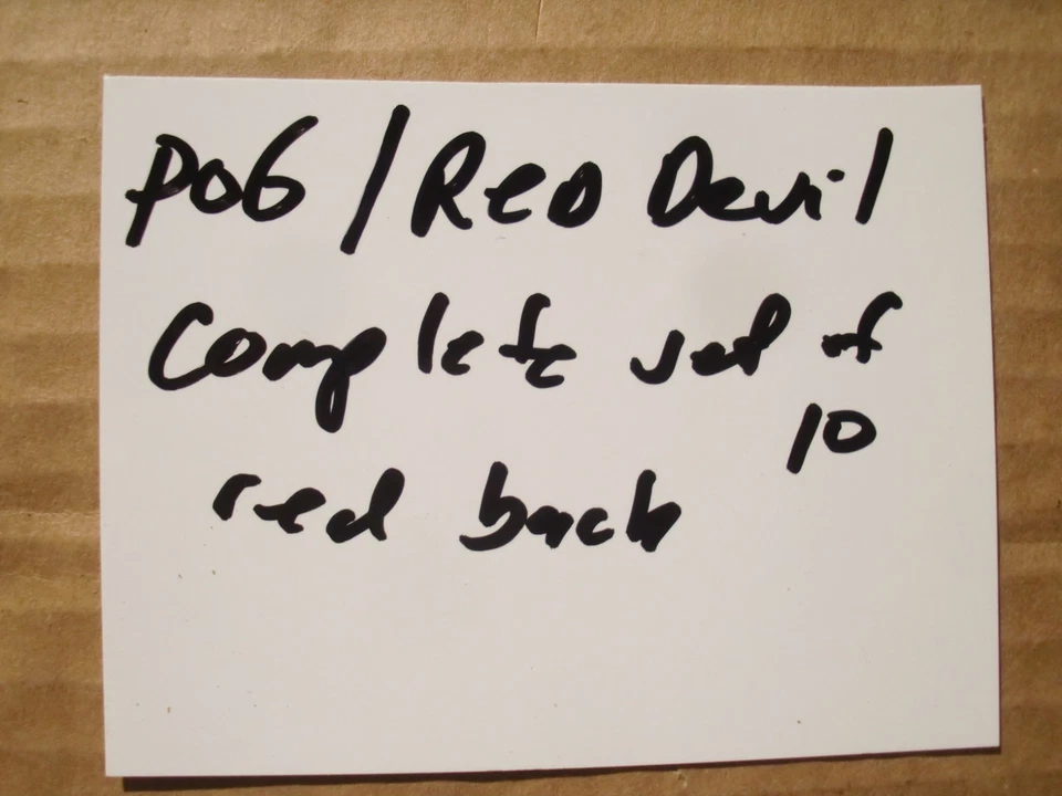 POGS/MILKCAPS POG RED DEVIL/MONSTER SNAPS COMPLETE SET OF 10 RED BACK "RARE SET" - Image 2 of 4