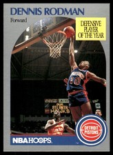 Dennis Rodman 1990-91 Hoops #109 Pistons NBA READ FREE SHIPPING AutographDen