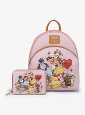 NWT Loungefly Disney Winnie The Pooh Valentine's Day Mini Backpack  Wallet
