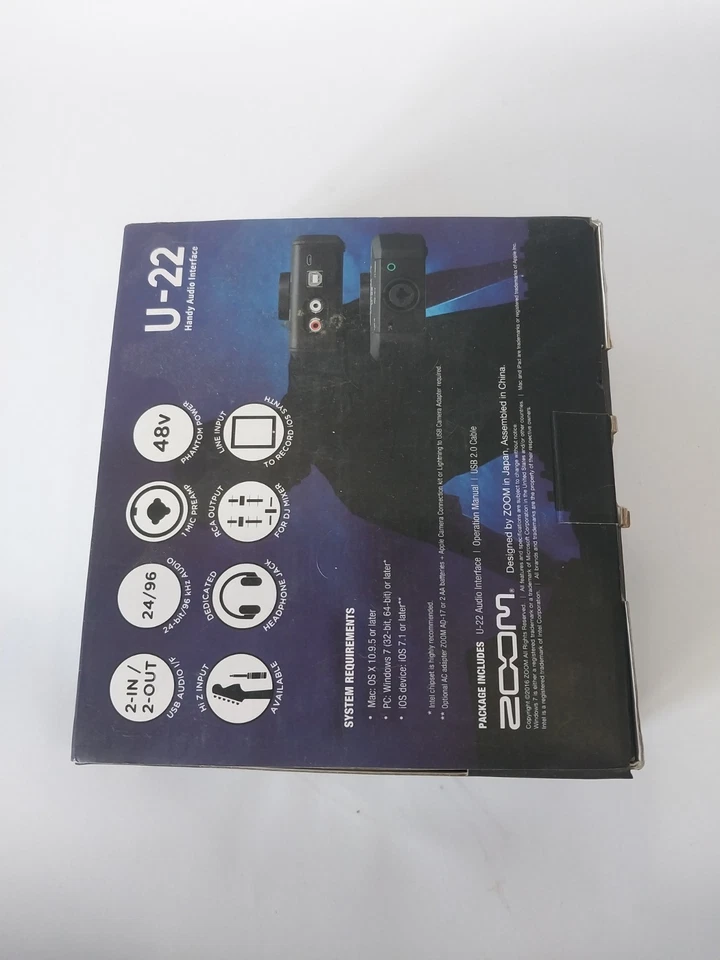 Zoom U-22 Portable Handy Audio Interface - Image 2 of 3
