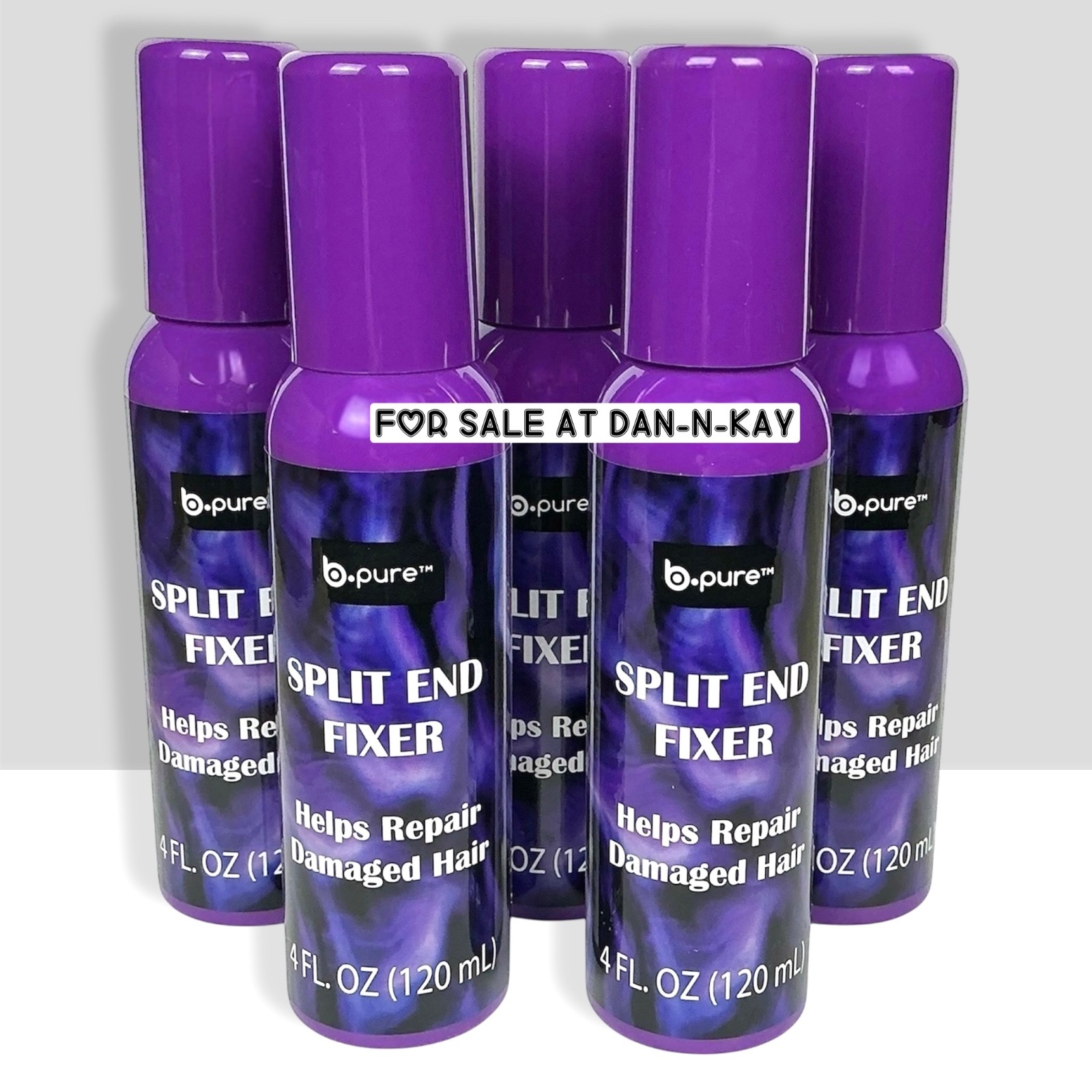 ( Lot Of 5 ) New b-pure Split End Fixer Helps Repair Damaged Hair 4 oz Each