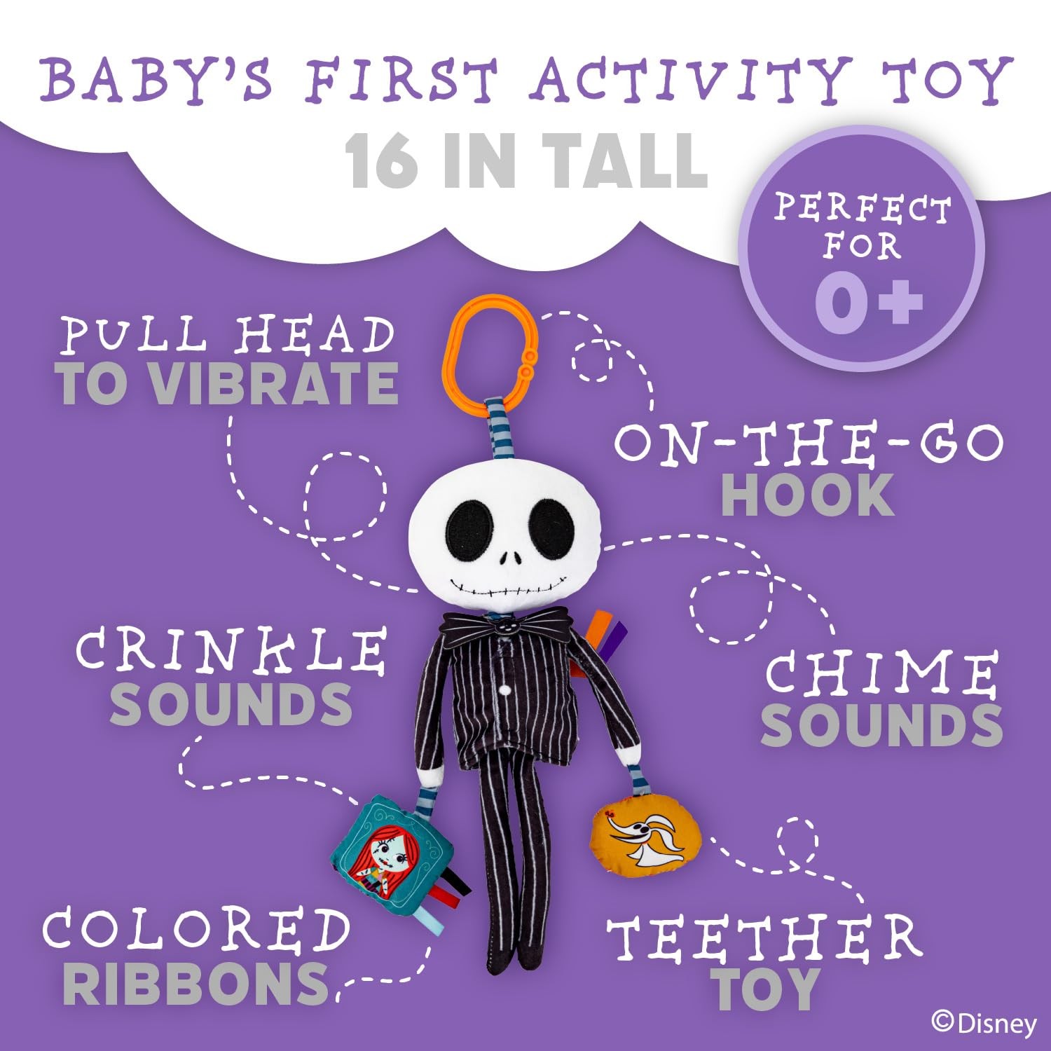 Disney Baby Jack Skellington On The Go Activity Toy For Infants And Toddlers