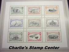 Scott's #3209  Bi-Color, Re issue Trans-Mississippi Souvenir Sheet. MNH, OG.