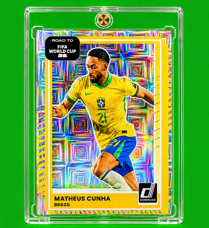 MATHEUS CUNHA ROOKIE SILVER REFRACTOR HOLO Cubic SP Prizm Holo Panini BRAZIL MVP
