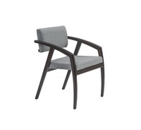 Stuhl Mit Armlehnen Polster Sitz Esszimmer Holz Design Luxus Stil Neu