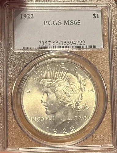 1922 PCGS MS65 Peace Silver Dollar
