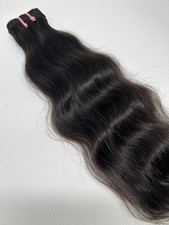 Natural Virgin Indian Wavy Hair Bundle Extensions 100 gram Piece