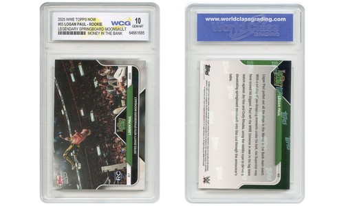 2025 WWE Topps Now LOGAN PAUL Rookie Card RC #65 - Graded GEM MINT 10