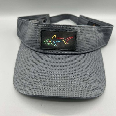 Greg Norman Golf Visor Hat Men Gray Embroidered Strap Back Cap New