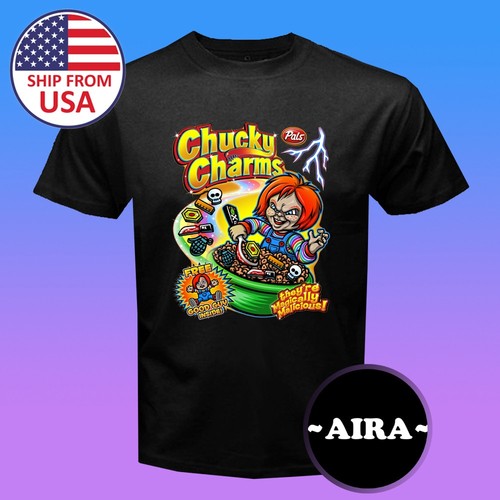 Chucky Charms Cereal Horror Movie Men's Black Size S-5XL
