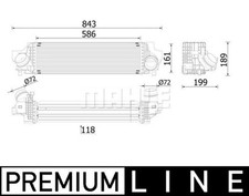 MAHLE Premium Line Charge air cooler CI610000P for BMW 225I etc