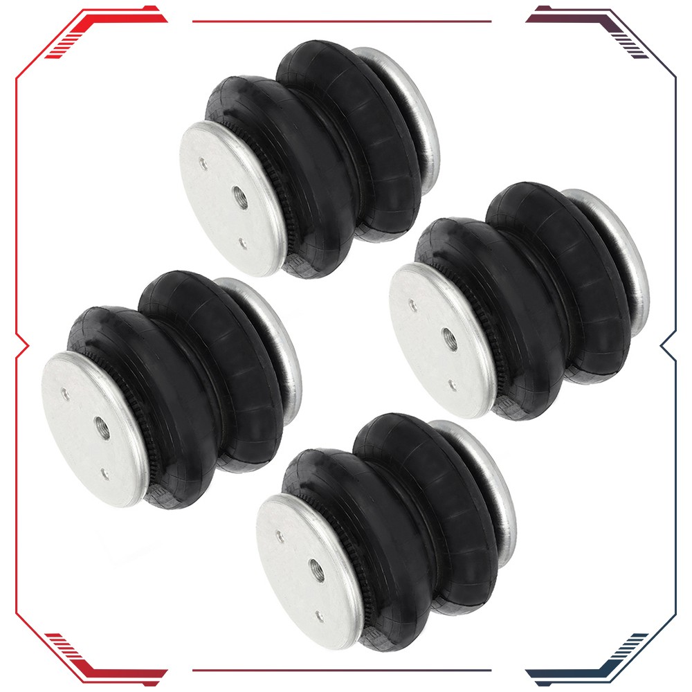 4PCS Air Suspension Spring Air Bags Heavy Duty 2600 LBS For 3/8" 1/2" NPT Port