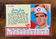 1962 Post Cereal Baseball Joey Jay - Cincinnati Reds - SHORT PRINT - RED GRID