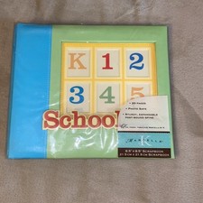 NEW Marcella by K School Scrapbook Kit 8.5x8.5 Boy K-5 Stickers 20 Pages Extras