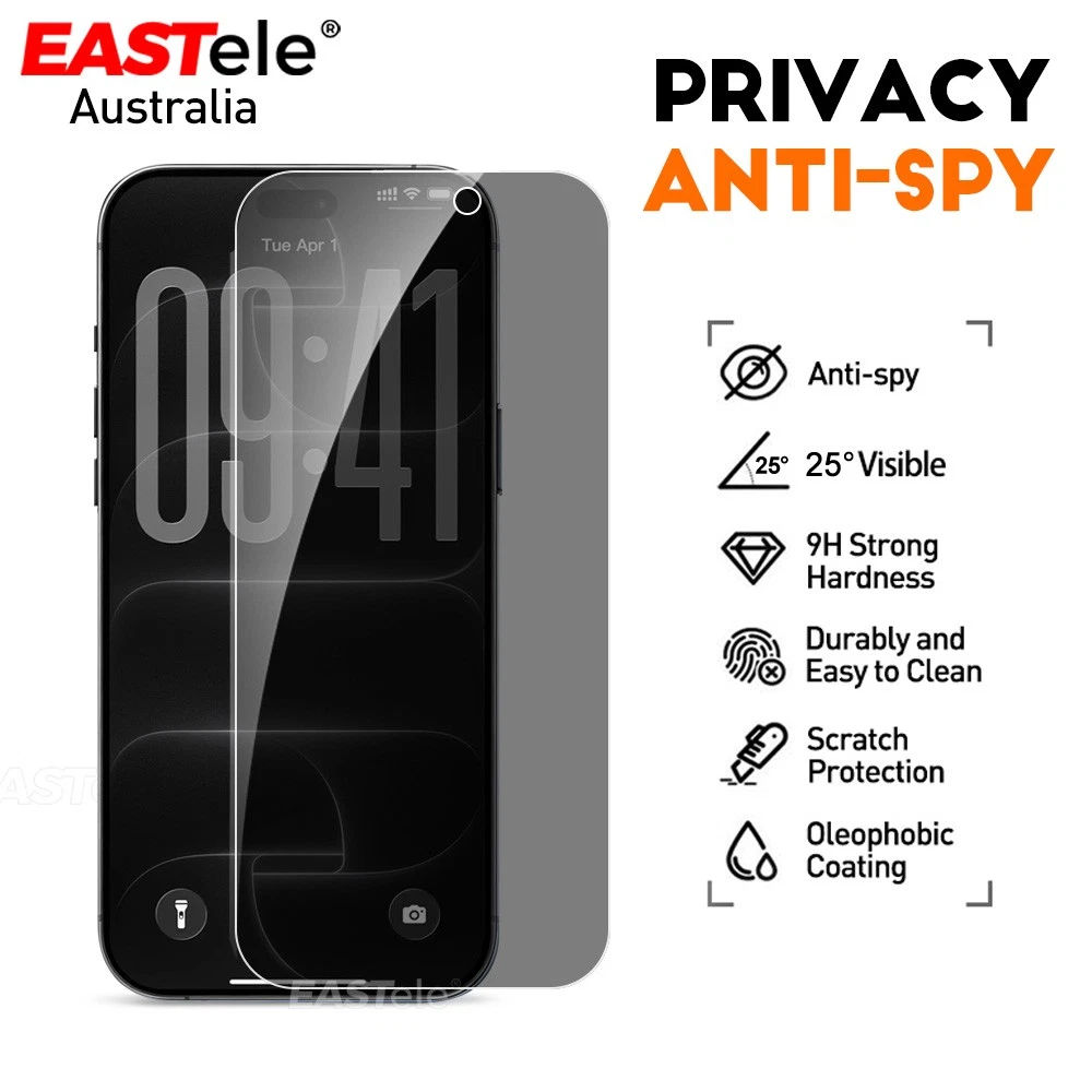 2xPrivacy Tempered Glass Screen Protector iPhoneDuo18 17 16 15 14 13 12 11ProMax