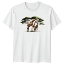 Giraffe Family T-Shirt Giraffes Wildlife Gift For Him And Her