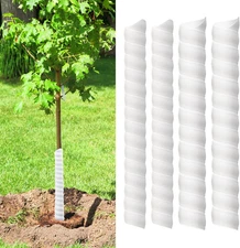 4 Pcs Tree Trunk Protector-2 Size Plastic Spiral Tree Guard Tree Trunk Protector