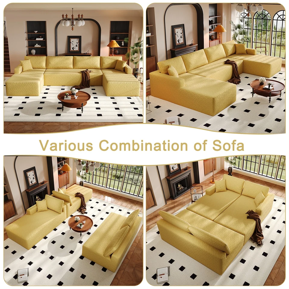 U-shaped Sectional Sofa Free Combination Sofa Chaise Lounge DIY Sofa Corner Sofa - Image 4 of 4