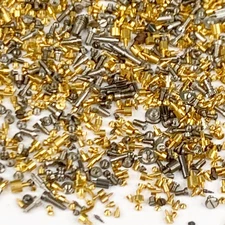 1000+ TINY Watch Screws Gold Silver Part Watchmaker Repair Job Lot Wrist Pocket?