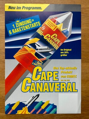 COMET Pyro Flyer ''CAPE CANAVERAL'' A4 Original Vintage Rarität