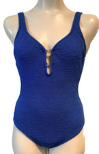 Cole Of California One Pc Tank Style Bathing Swim Suit Royal Blue Womens Sz 8