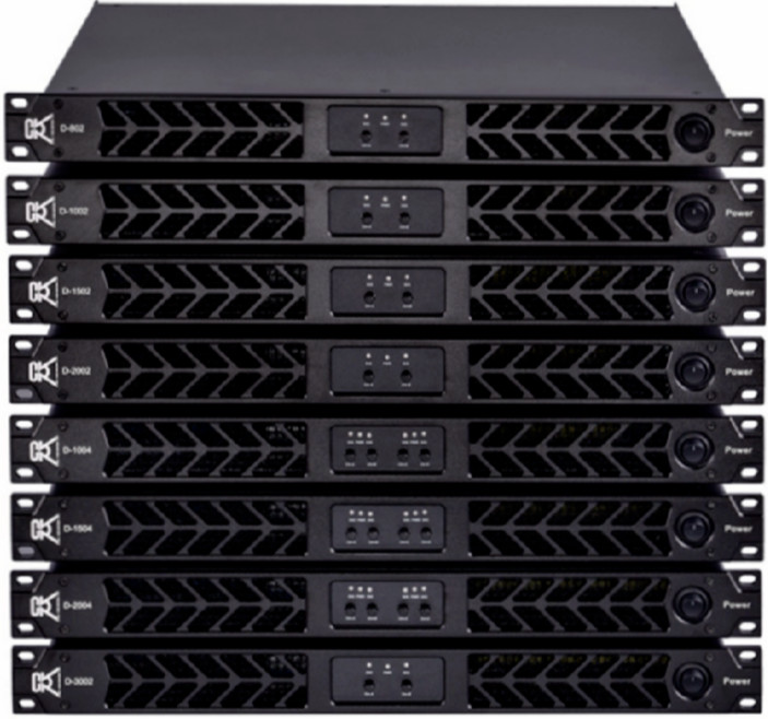 Профессиональный усилитель мощности CVR Audio серии D-2004 1 Space 2000Wx4 на 8 Ом