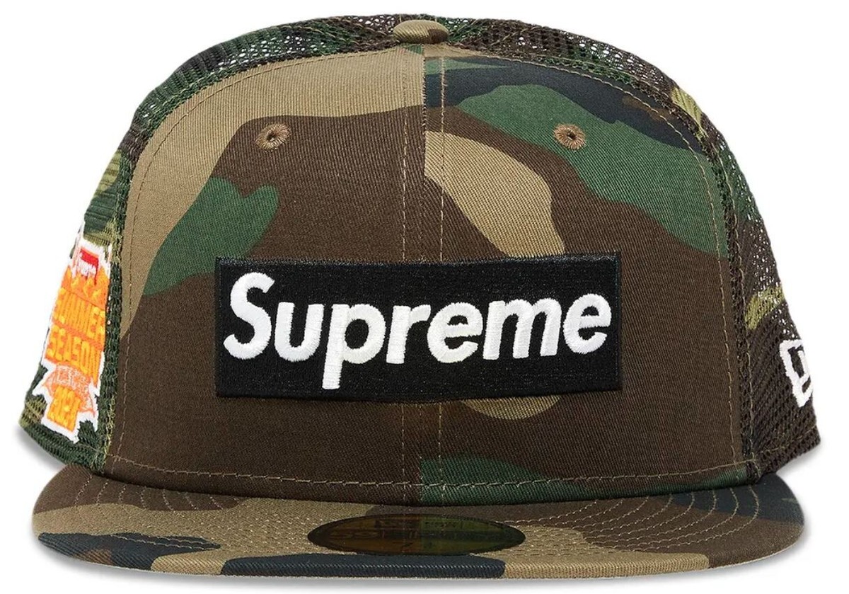 帽子 Supreme Box Logo Mesh Back New Era CAMO Supreme Box Logo Mesh Back New Era Cap (SS24) Woodland Camo Size 7