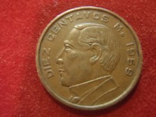 MEXICO - DIEZ CENTAVOS - 1959 -  NICE CONDITION - 67 YEARS OLD - LOOK  !!!!!