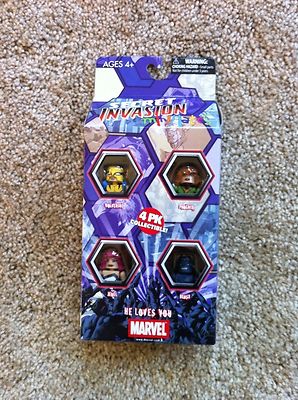 Marvel Minimates Secret Invasion Jewel Beast Phoenix Wolverine Skrull Heads