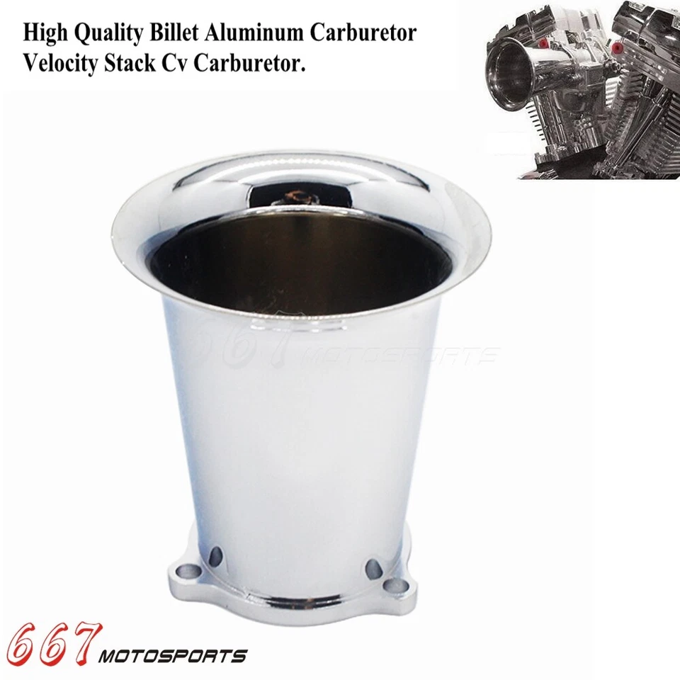 For Harley Sportster Softail Motorcycle Velocity Stack Cv Carburetor Air Cleaner - Image 2 of 4