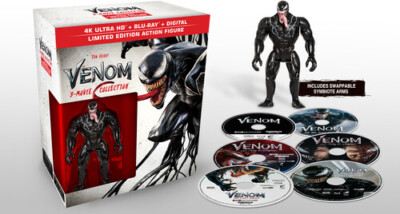 Venom: 3-Movie Collection With Limited Edition Collectible Action Figure (4K/UHD