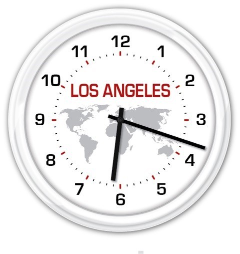 CUSTOM WALL CLOCK - World Globe Time Zone office business home - YOUR CHOICE