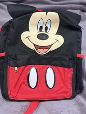Disney Mickey Mouse w/ 3D Ears 16" Backpack Back to School Book Bag for Kids