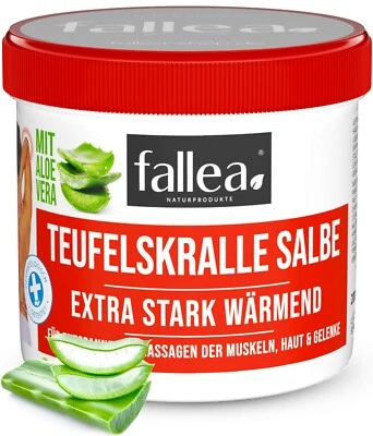 FALLEA Teufelskralle Salbe Wärmend Teufels Heiße Salbe Rücken Nacken Schultern 200ml