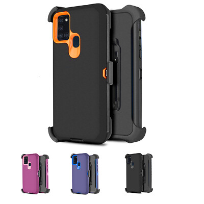 For Samsung Galaxy A21S Built In Screen Holster Shockproof