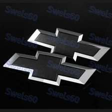 Bowtie For 2015-2017 GM Chevy COLORADO Black Front Grille & Tailgate Emblem SET