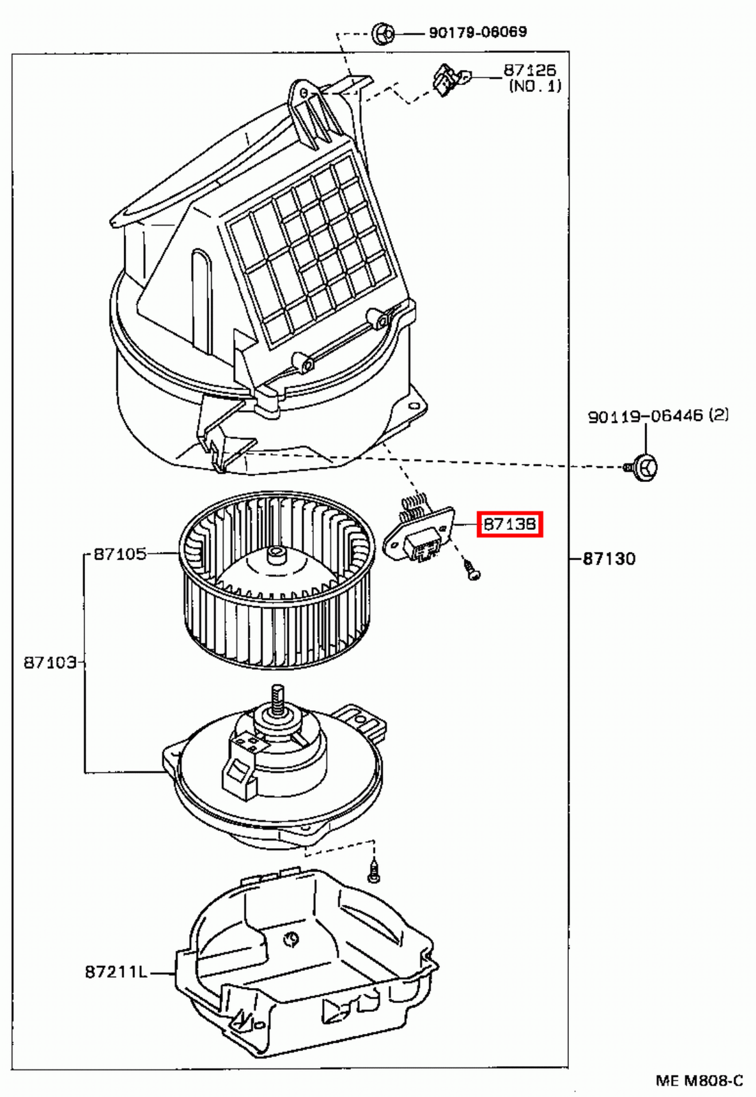 Genuine Toyota Hilux LN106 LN105 LN100 Heater Fan Blower Motor Speed