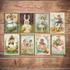 Vintage Easter Card Toppers Cardmaking Tags Greeting Scrapbooking.