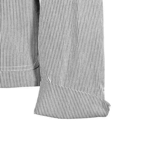 Ralph Lauren Womens Blazer Gray White Striped Stretch Career Work Jacket Size PP - Picture 9 of 9