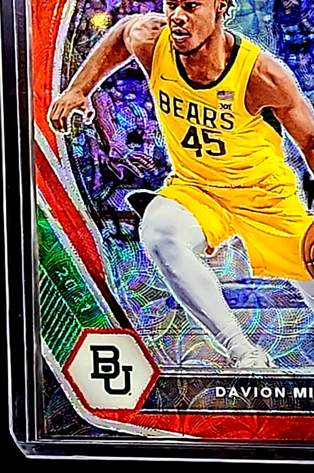 2021 Prizm 选秀红色折射卡 #13 Davion Mitchell /88 RC 新秀卡 — 第 4/4 张图片