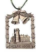 Vintage CAPE COD, MAINE Christmas Collection Ornament Josef Pewter~Made In USA