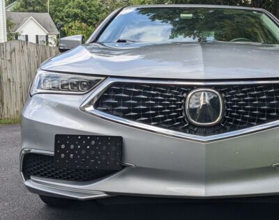 Front Bumper Tow Hook License Plate Tag Mount Bracket For Acura TLX 2015-2020