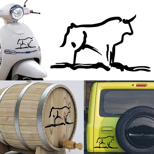 Adesivo per auto con emblema spagnolo del toro e del bue in metallo cromato 3D di qualità - Colore ORO - Italia