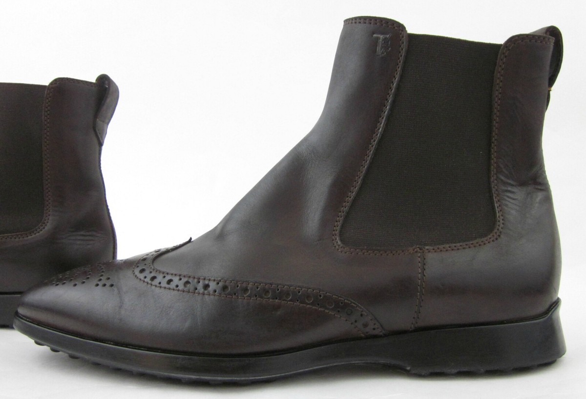 Tods Brogue Men\'s Brown Leather Chelsea Boots Tod main image 3