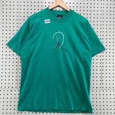Vintage 90s Golf Swing Shirt Mens Large Single Stitch Green Embroidered 21x28.5