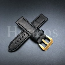 Cinturino in pelle nera per orologio 20 22 24 26 mm ricambio adatto per Tudor oro