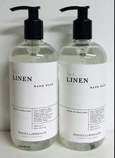 2-Pack Russell & Windsor ~ Linen Nourishing Hand Wash 16.9 fl oz Each